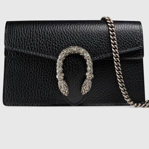 Gucci Black Mini Bag with Silver Chain